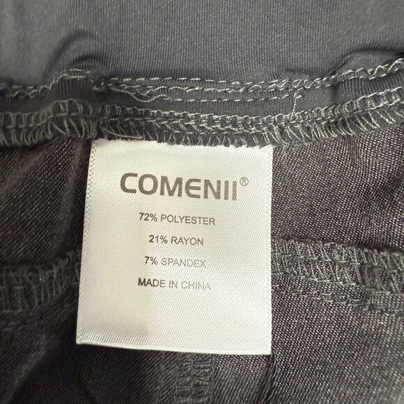 Comenii Womens Size Medium Gray Elastic Waist Technical Workwear Scrub Pants - Picture 3 of 10